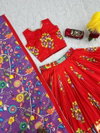 PC 439 Cotton With Kalamkari Print Lehenga With Choli Dupatta  Suppliers In India